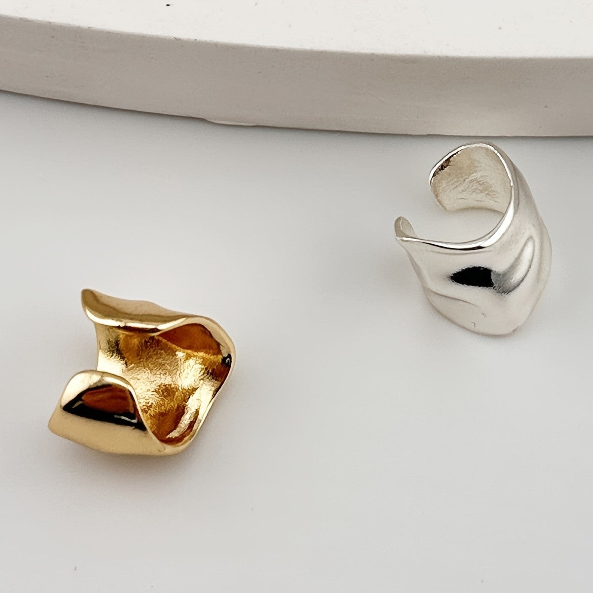 Hammered Ear Cuff Set
