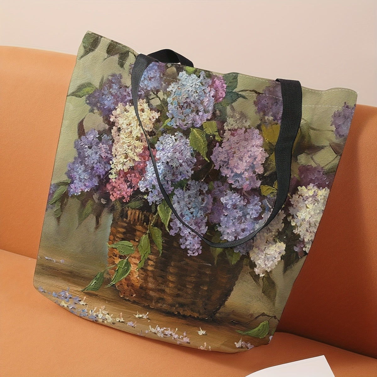Lilac Basket Tote Bag