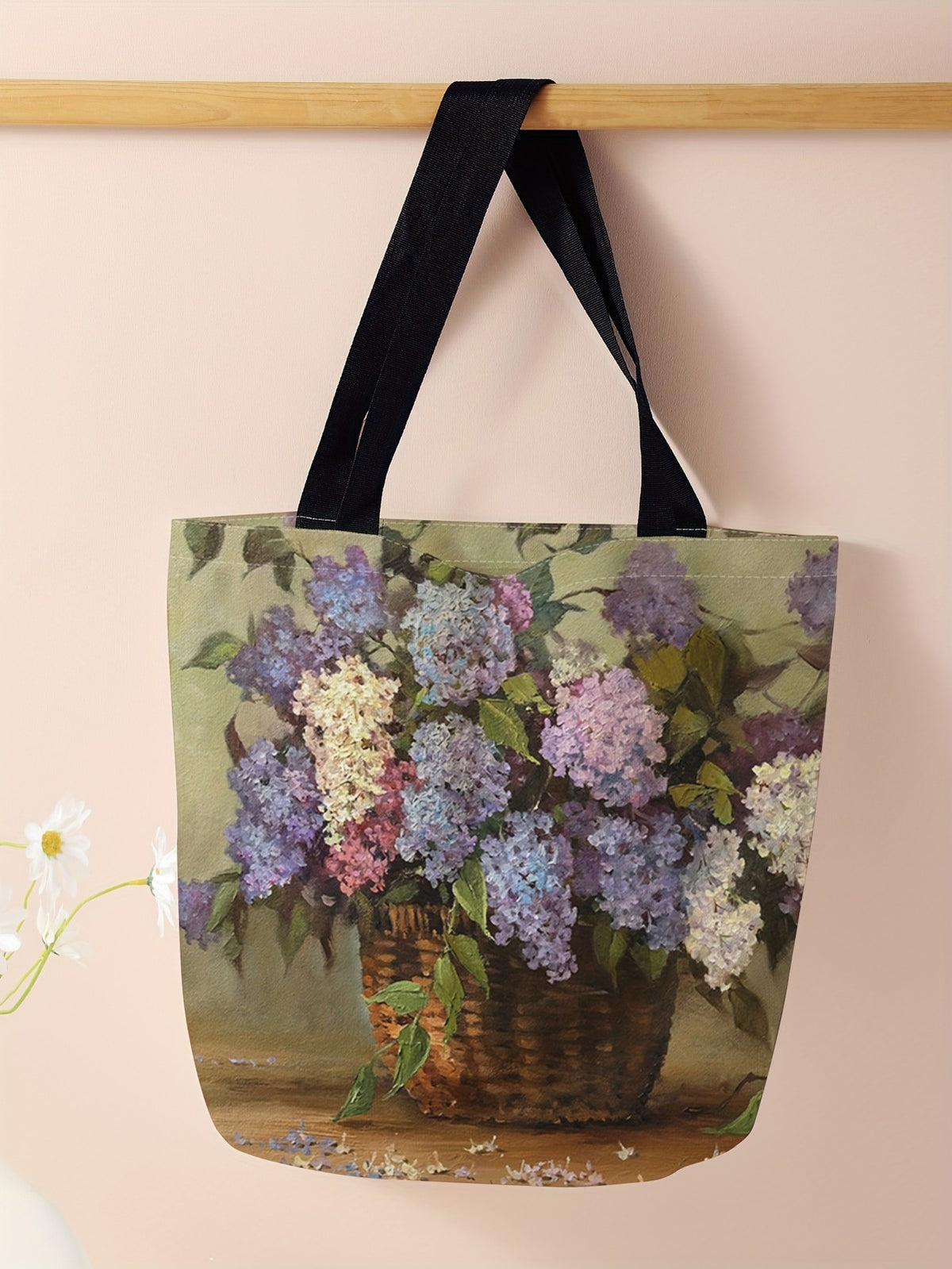 Lilac Basket Tote Bag