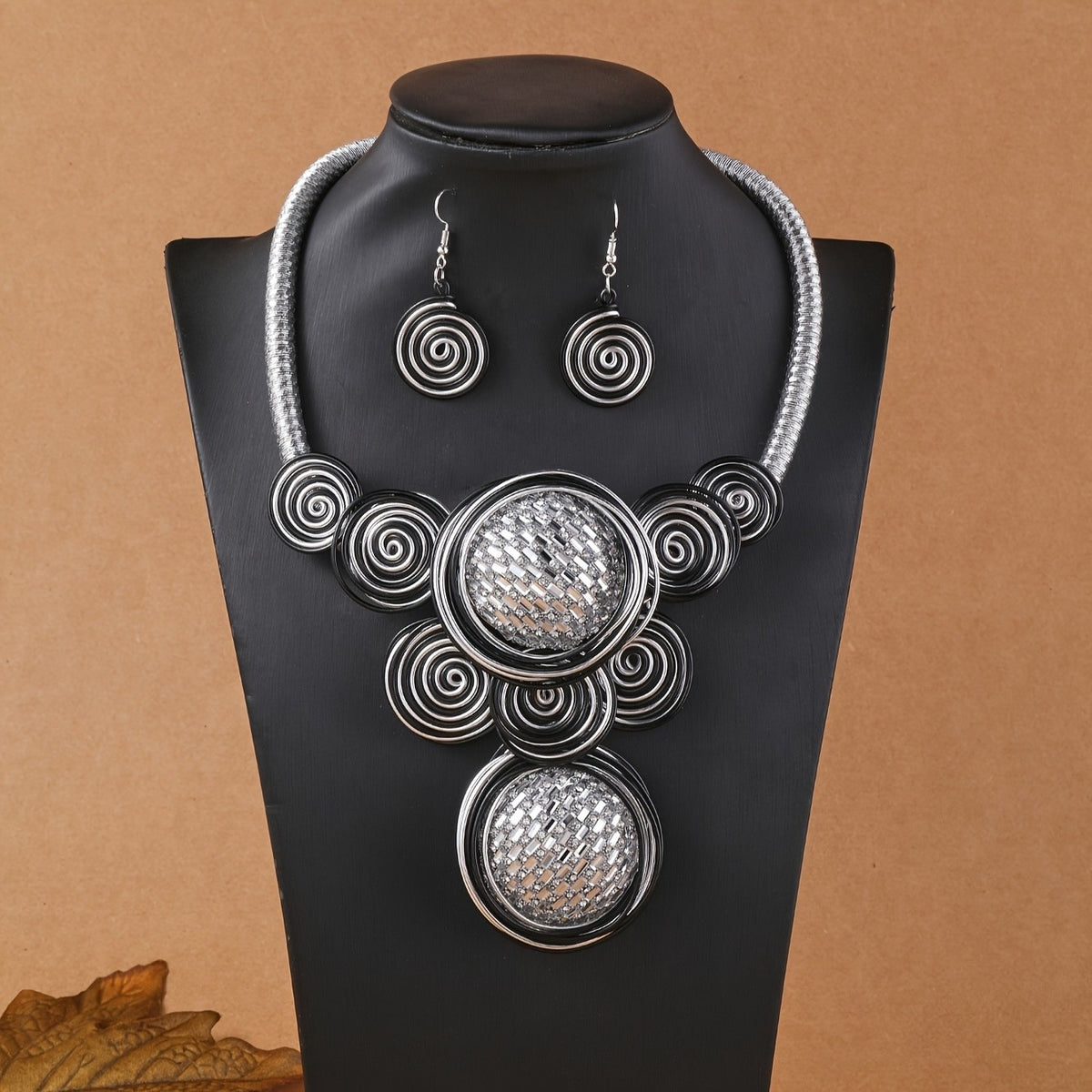 Spiral Statement Necklace Set