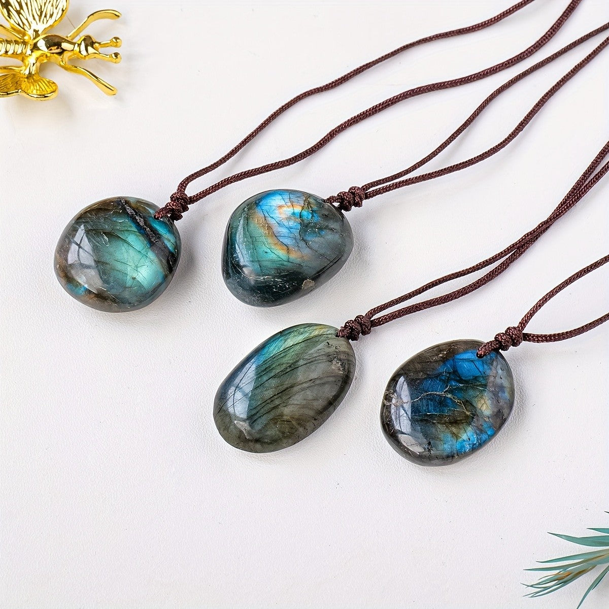 Iridescent Labradorite Stone Necklace
