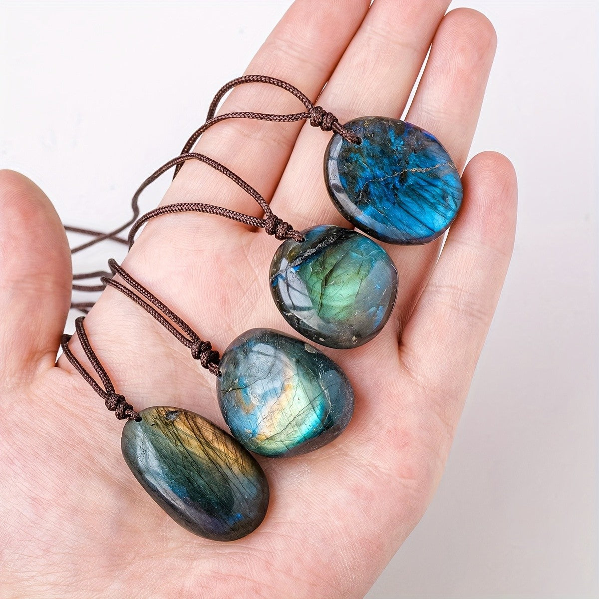 Iridescent Labradorite Stone Necklace