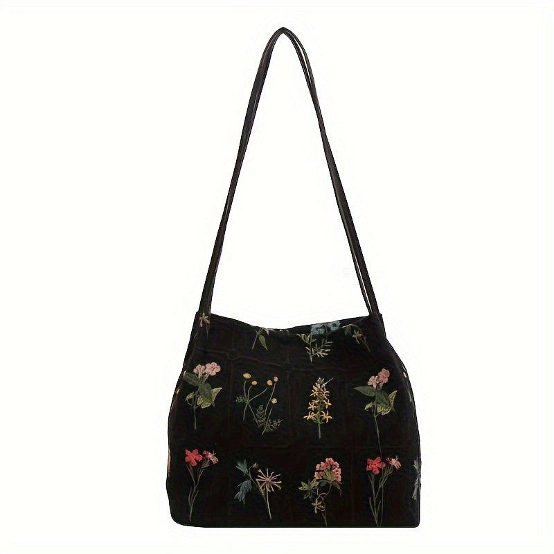 Botanical Grid Tote Bag