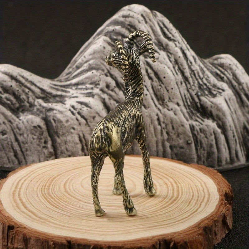 Antique Brass Goat Figurine
