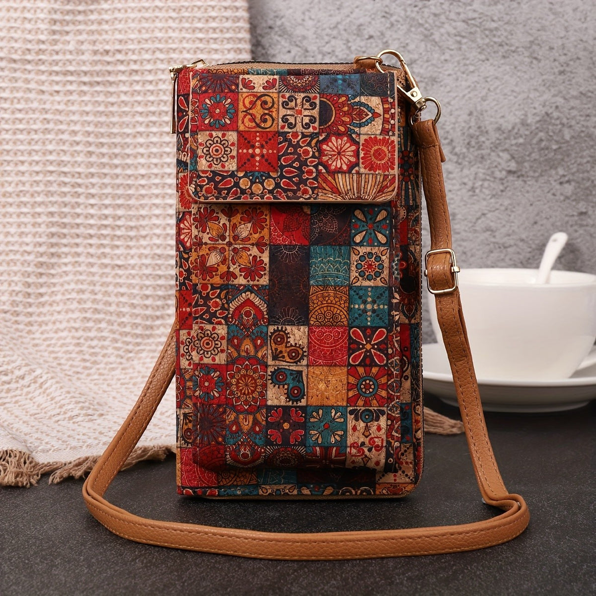 Colorful Mosaic Crossbody Bag