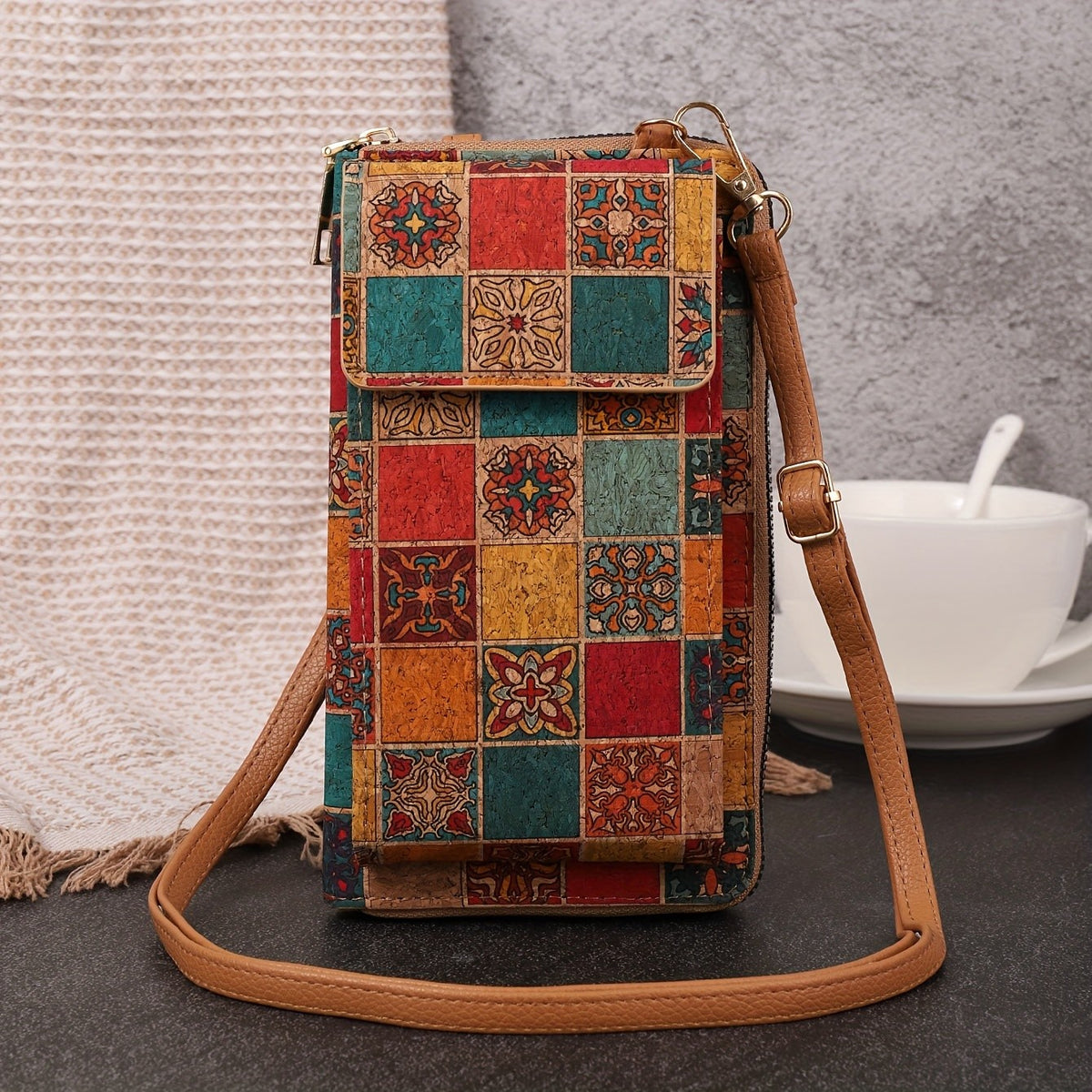 Colorful Mosaic Crossbody Bag
