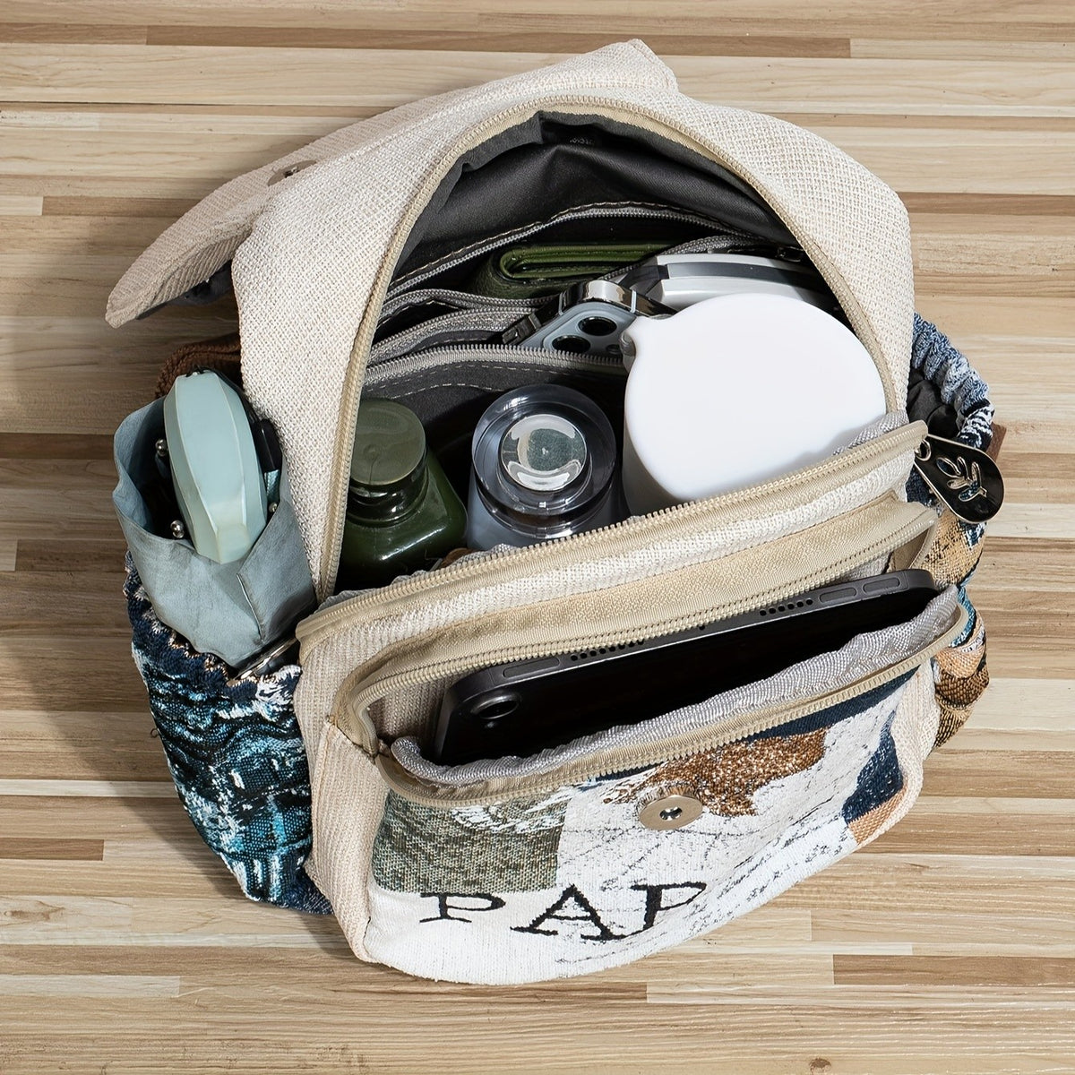 Paris Patchwork Backpack