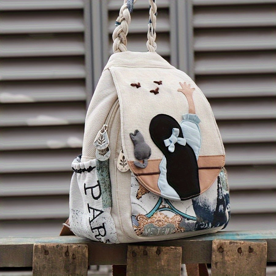 Paris Patchwork Backpack