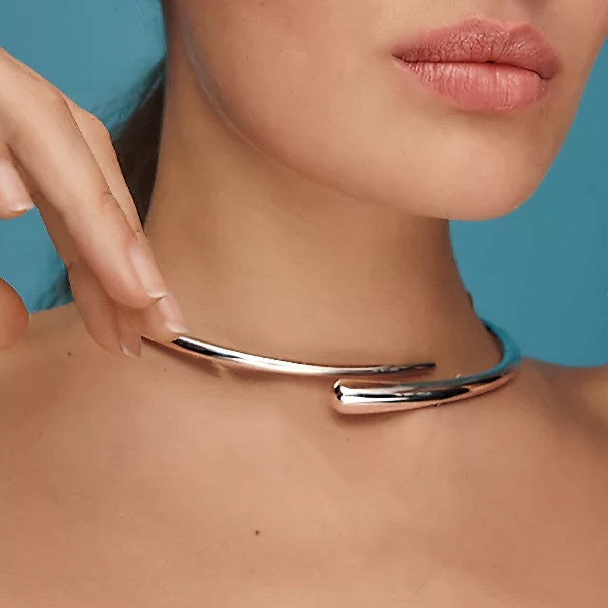 Polished Ball End Cuff Choker