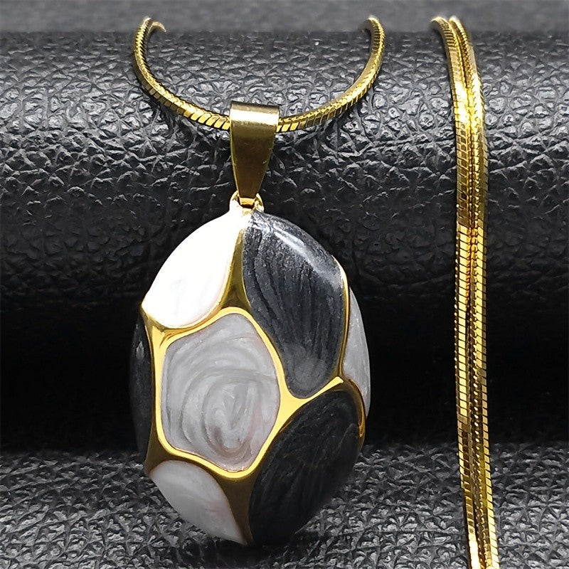 Swirl Mosaic Pendant Necklace