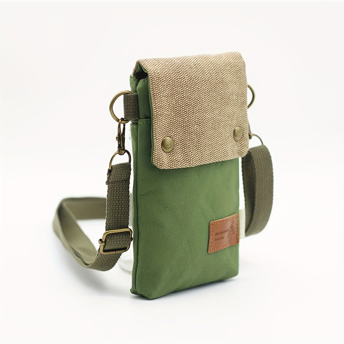 Green Canvas Crossbody Bag