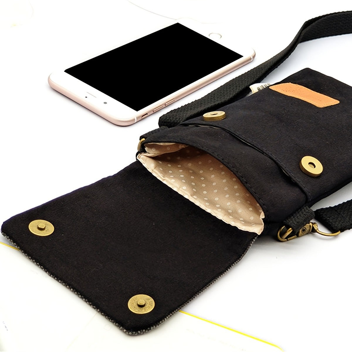 Green Canvas Crossbody Bag
