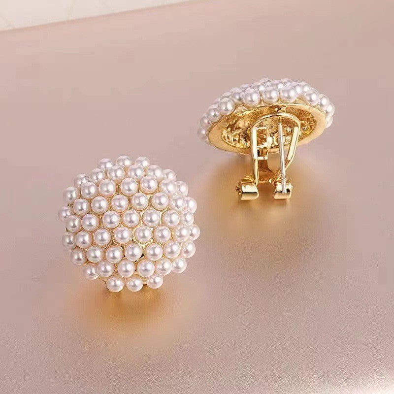 Imitation Pearl Sphere Earrings