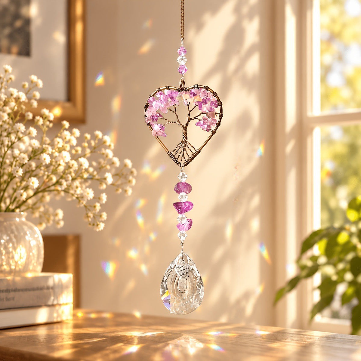 Tree of Life Heart Suncatcher