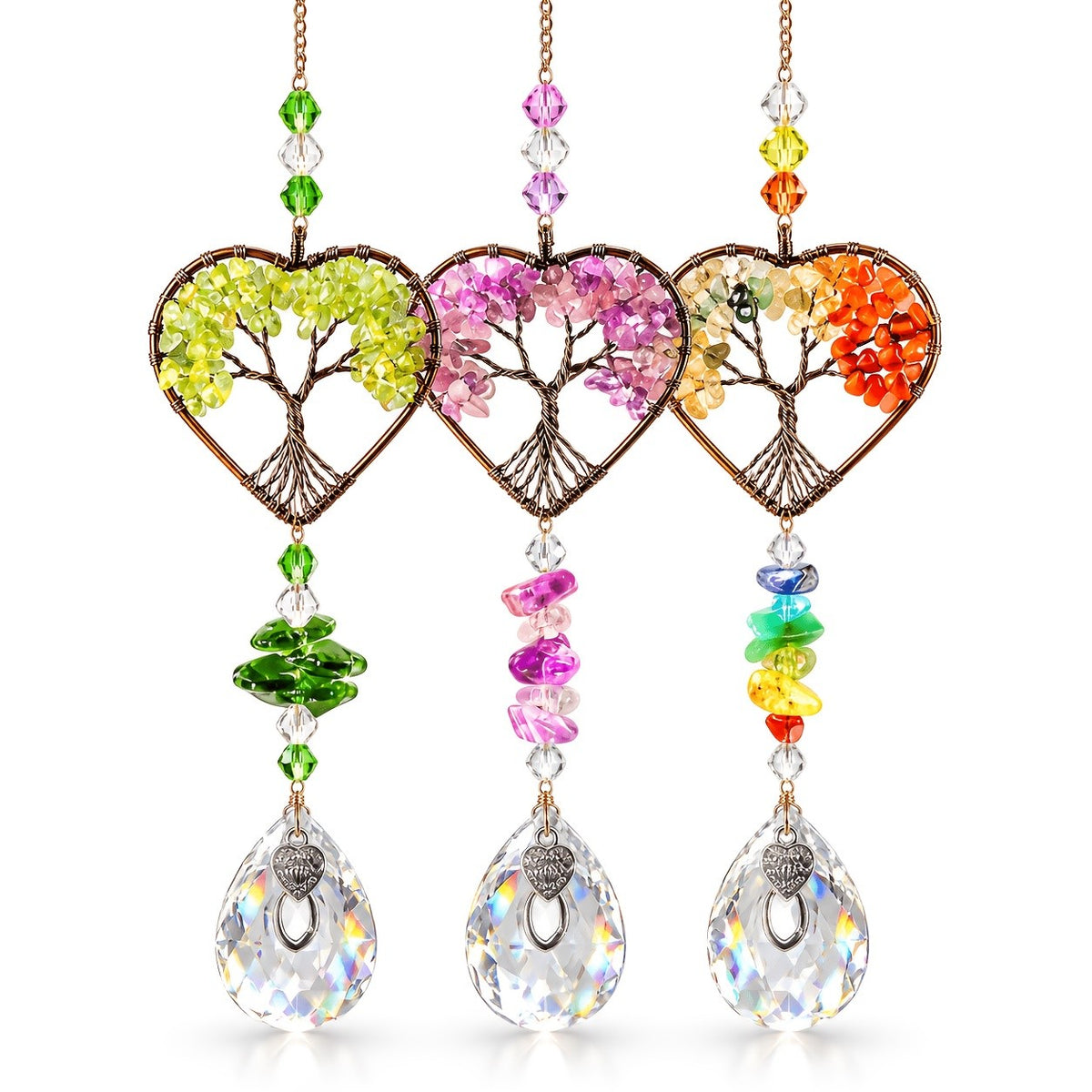 Tree of Life Heart Suncatcher