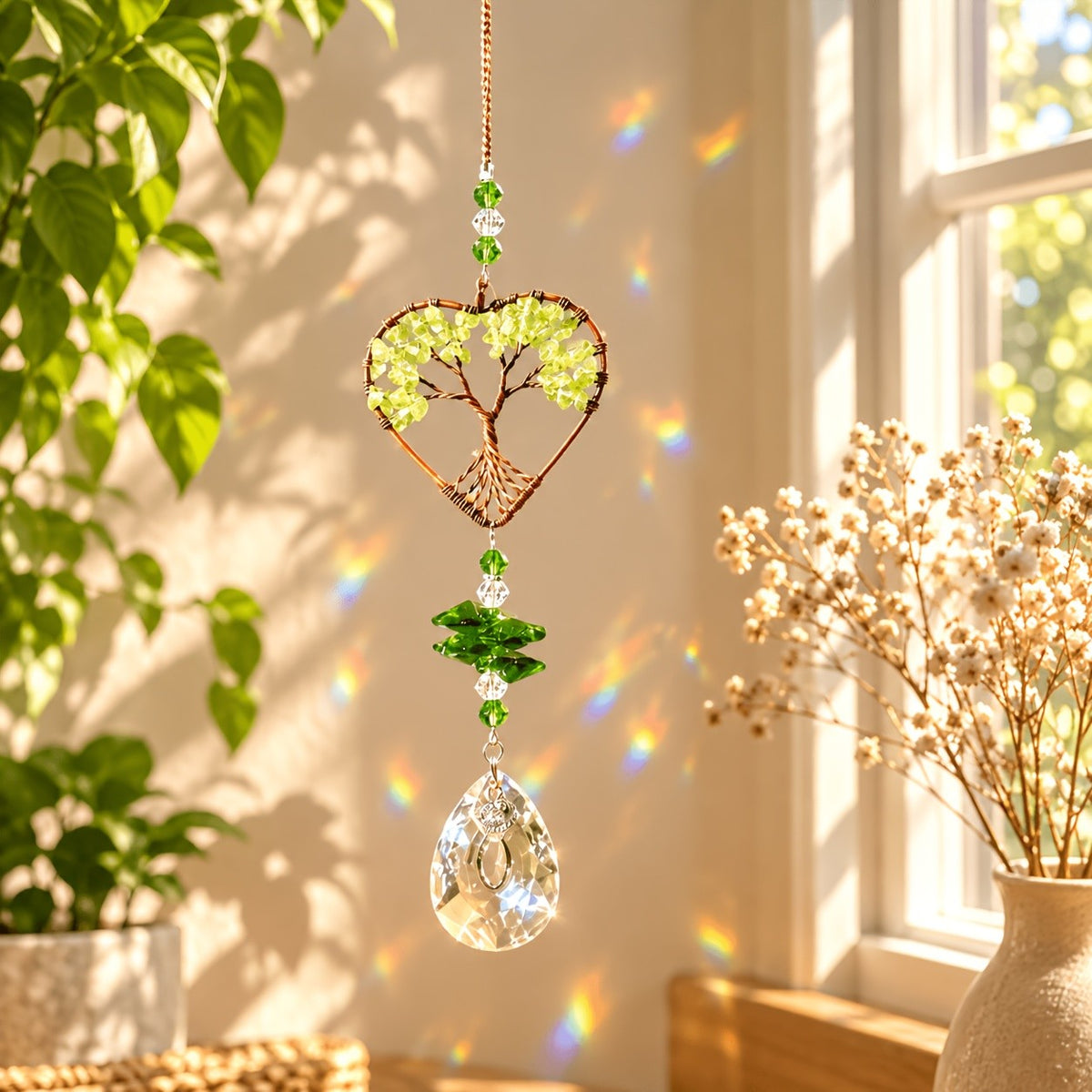 Tree of Life Heart Suncatcher