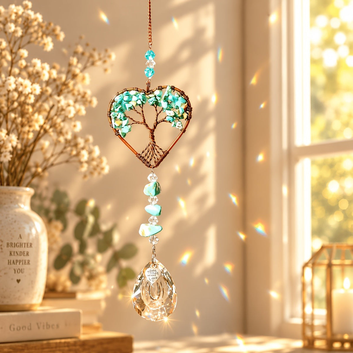 Tree of Life Heart Suncatcher