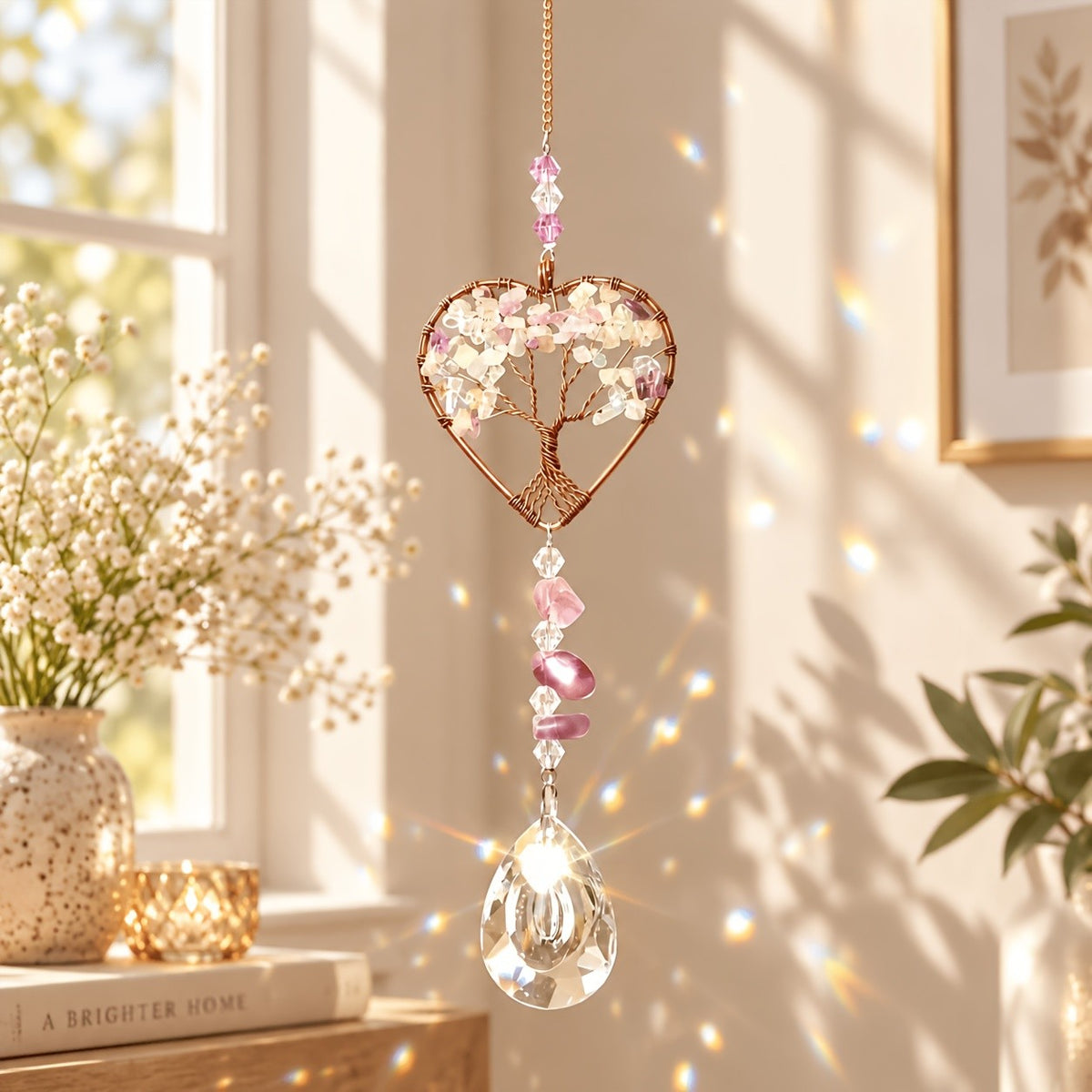 Tree of Life Heart Suncatcher