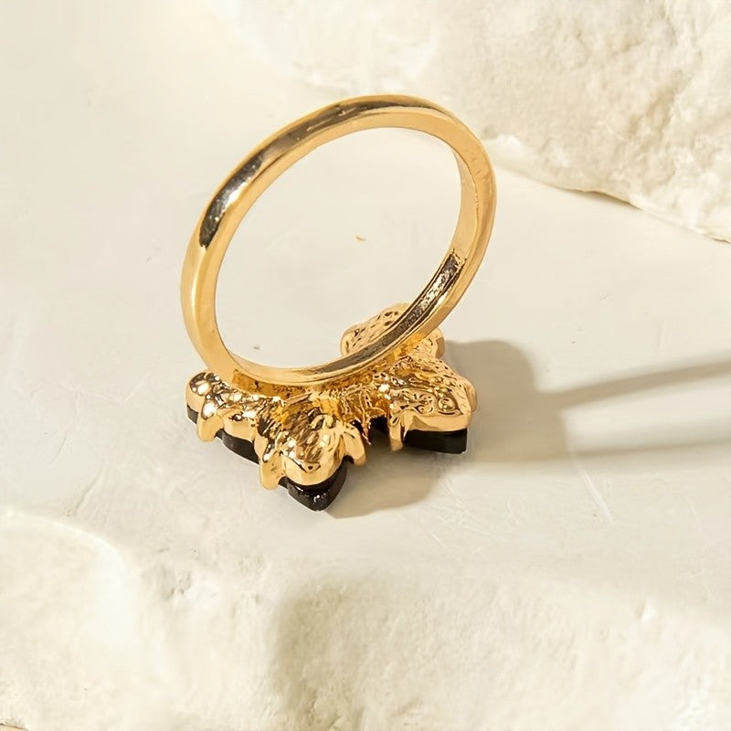 Black Butterfly Statement Ring
