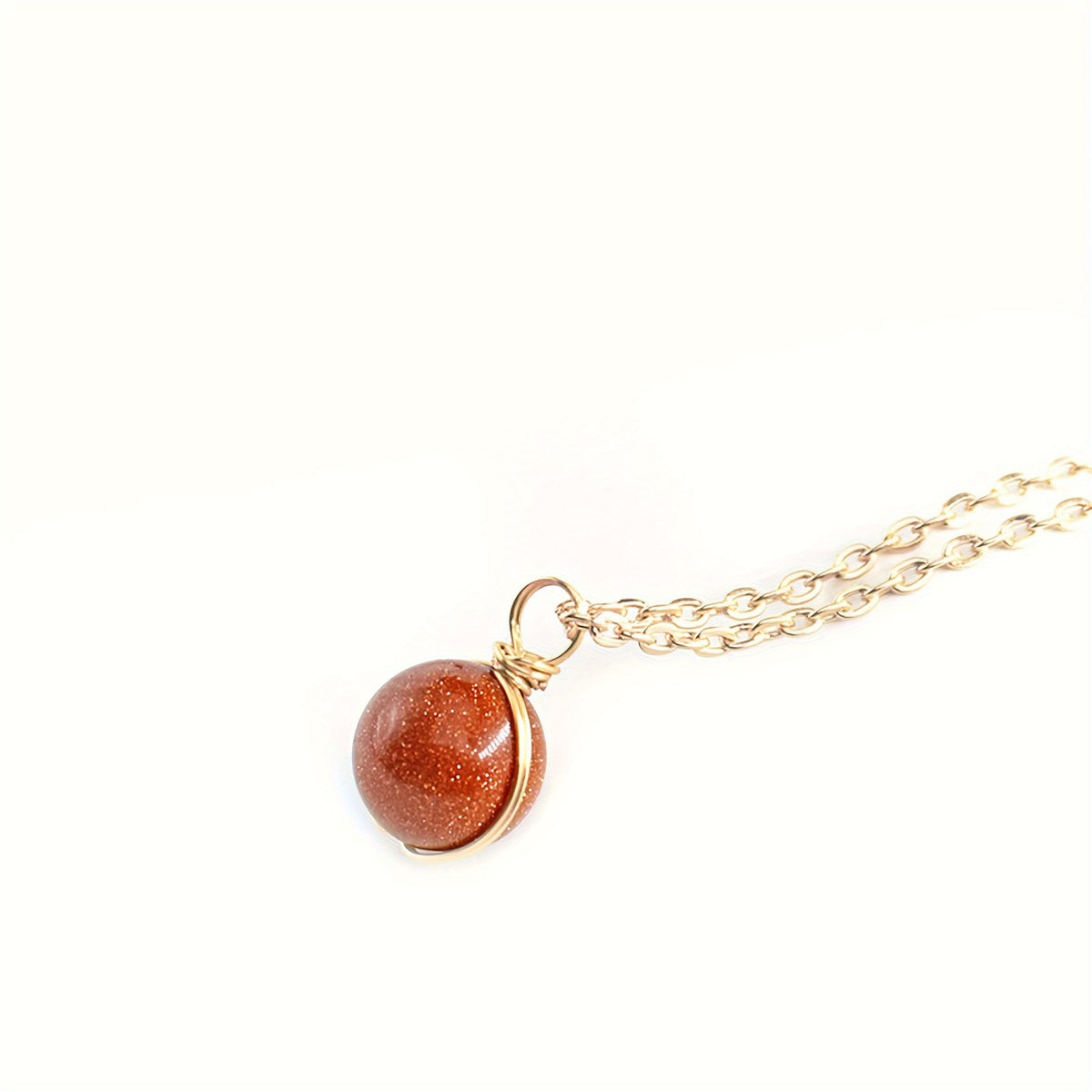 Natural Stone Sphere Necklace