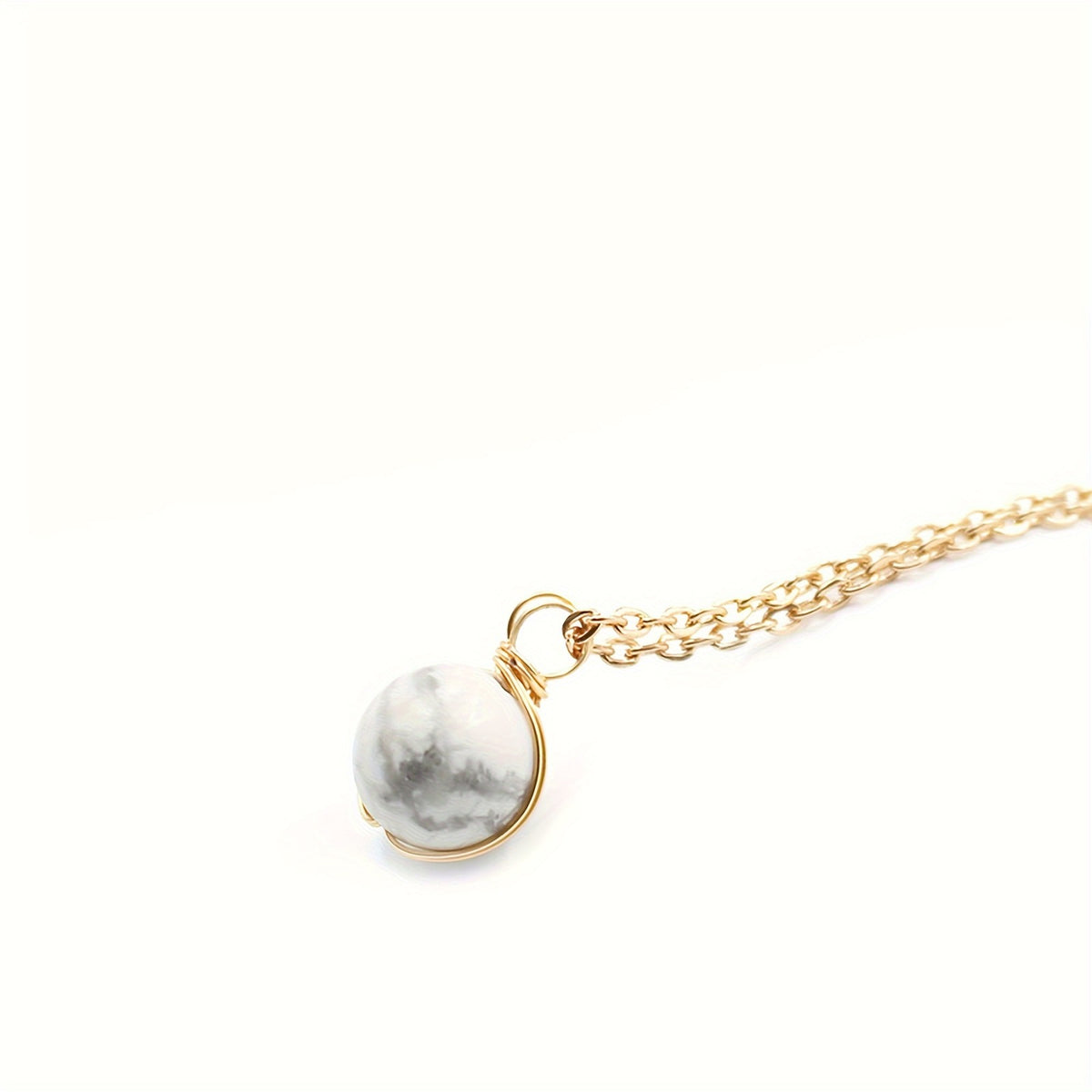 Natural Stone Sphere Necklace