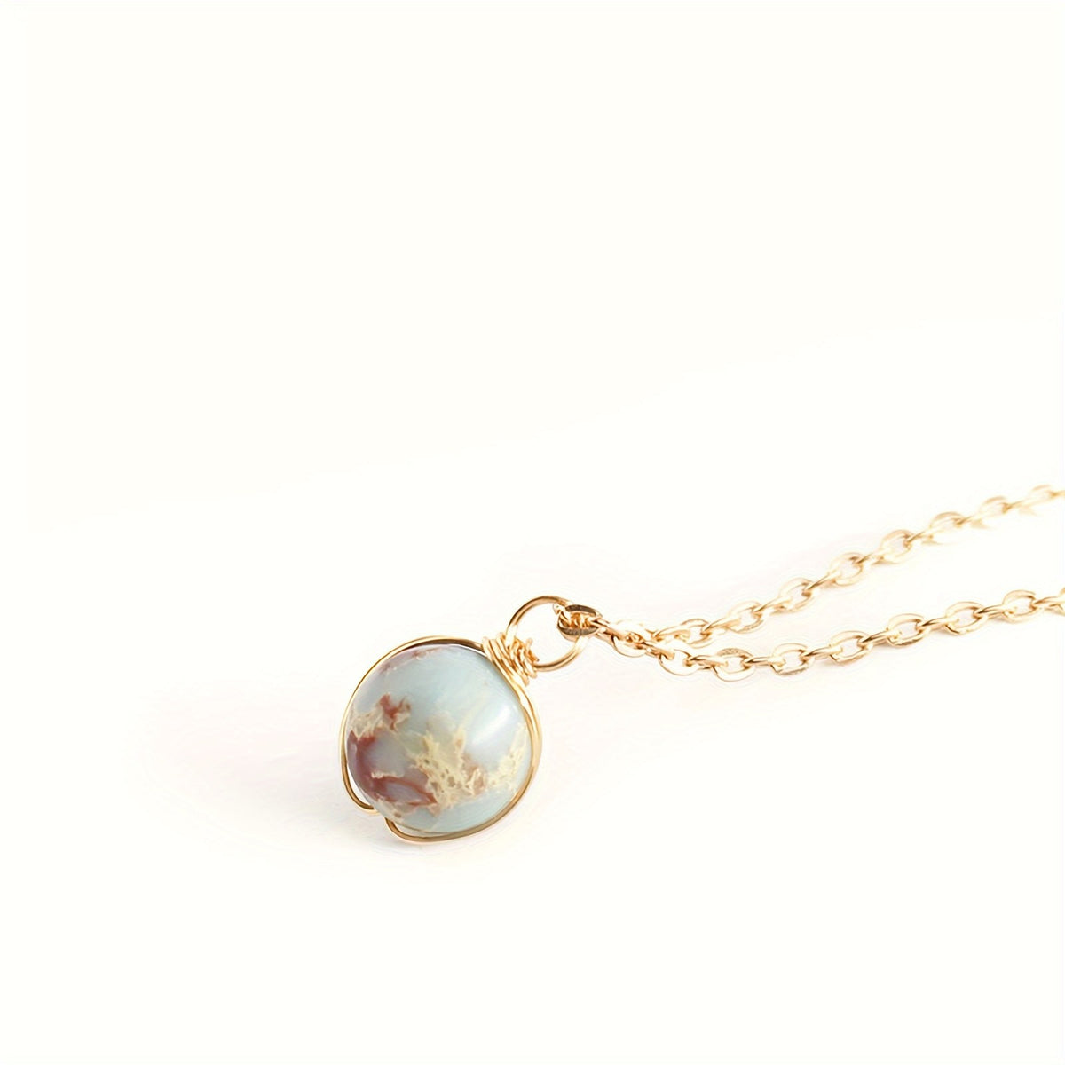 Natural Stone Sphere Necklace