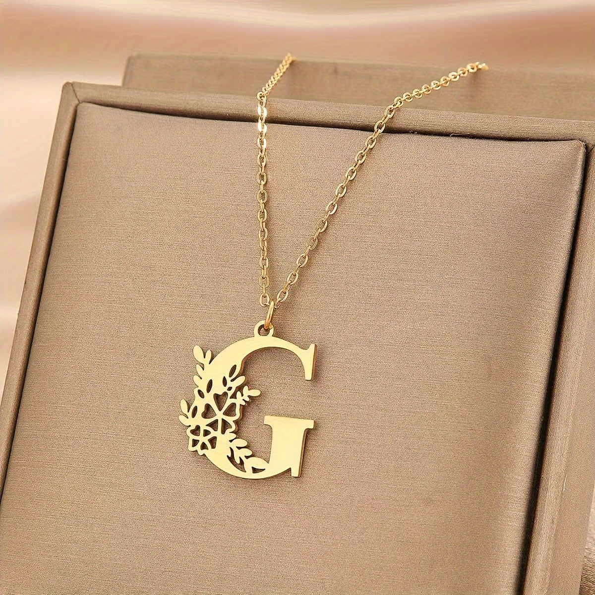 Floral Initial Necklace