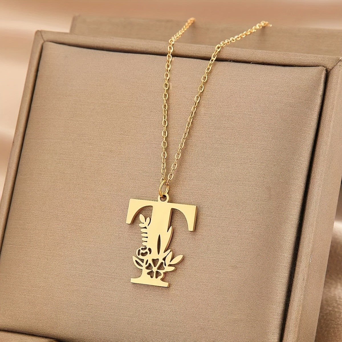 Floral Initial Necklace