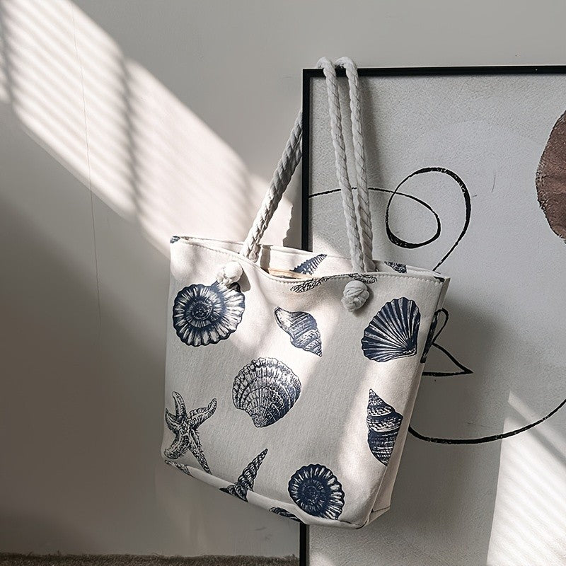 Seashell Canvas Tote Bag