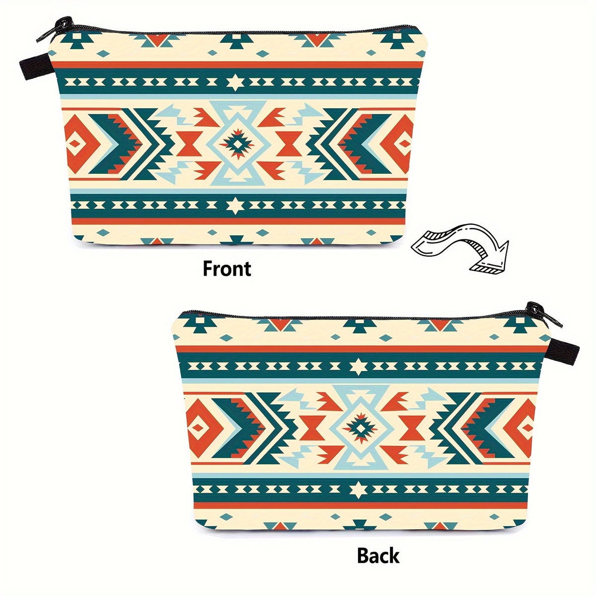 Geometric Tribal Print Pouch