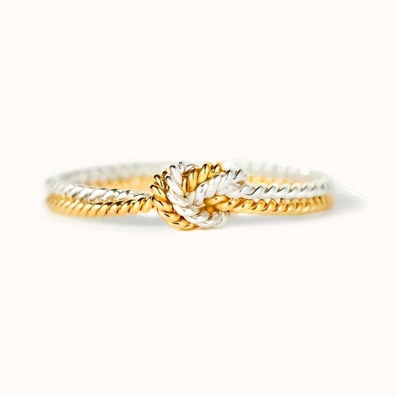 Two-Tone Love Knot Ring