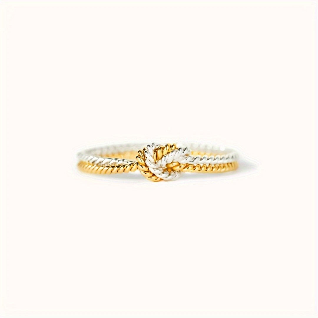 Two-Tone Love Knot Ring