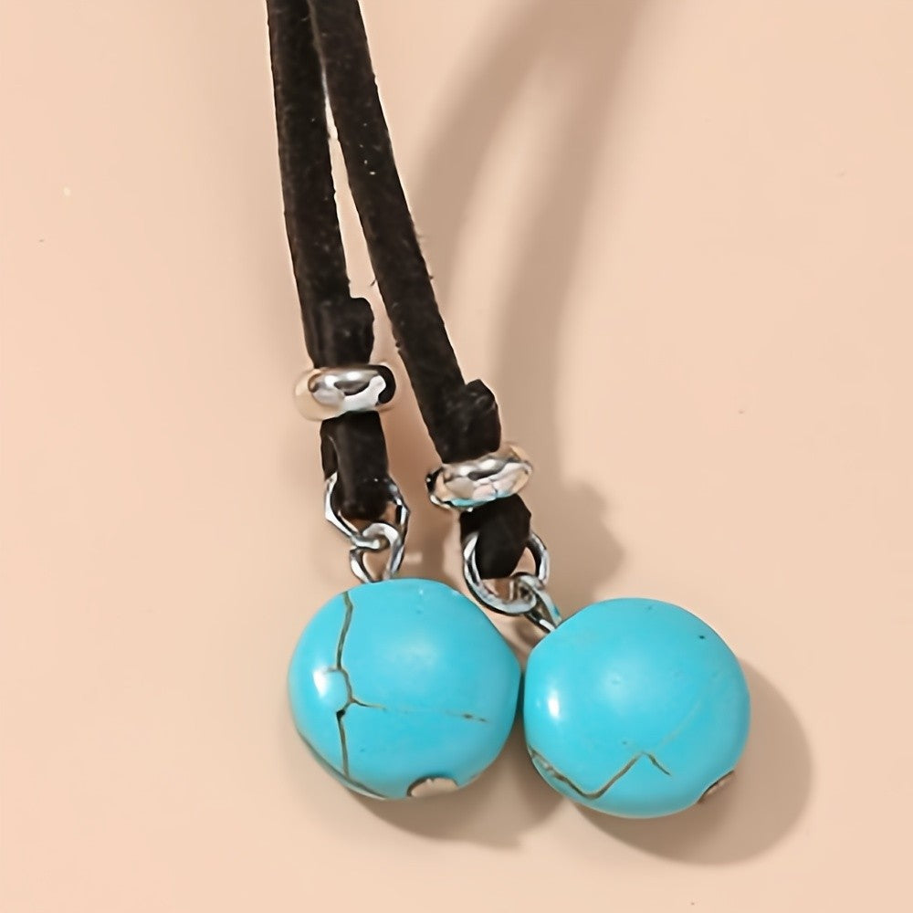 Turquoise Double Drop Y-Necklace