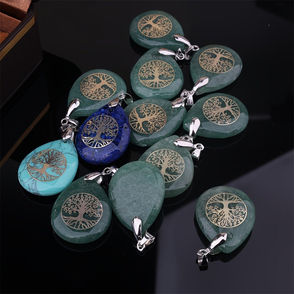 Tree of Life Teardrop Pendant