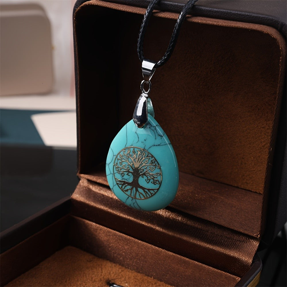 Tree of Life Teardrop Pendant