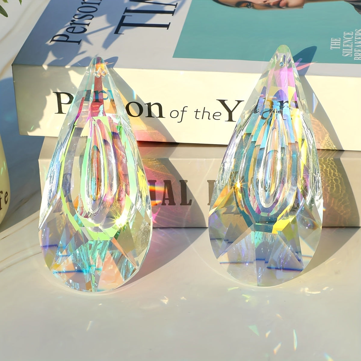 Faceted Rainbow Glass Suncatcher