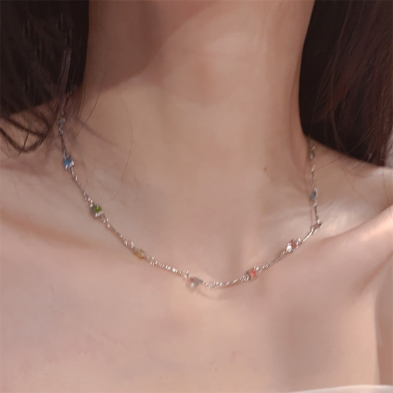 Natural Stone Square Necklace