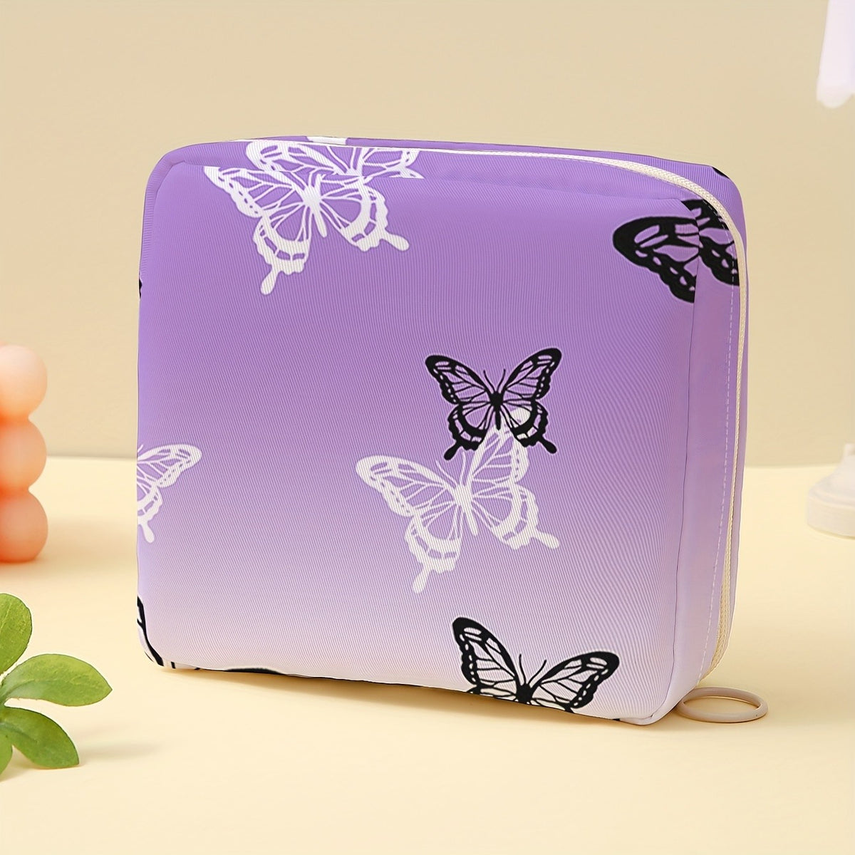 Butterfly Print Zip Pouch