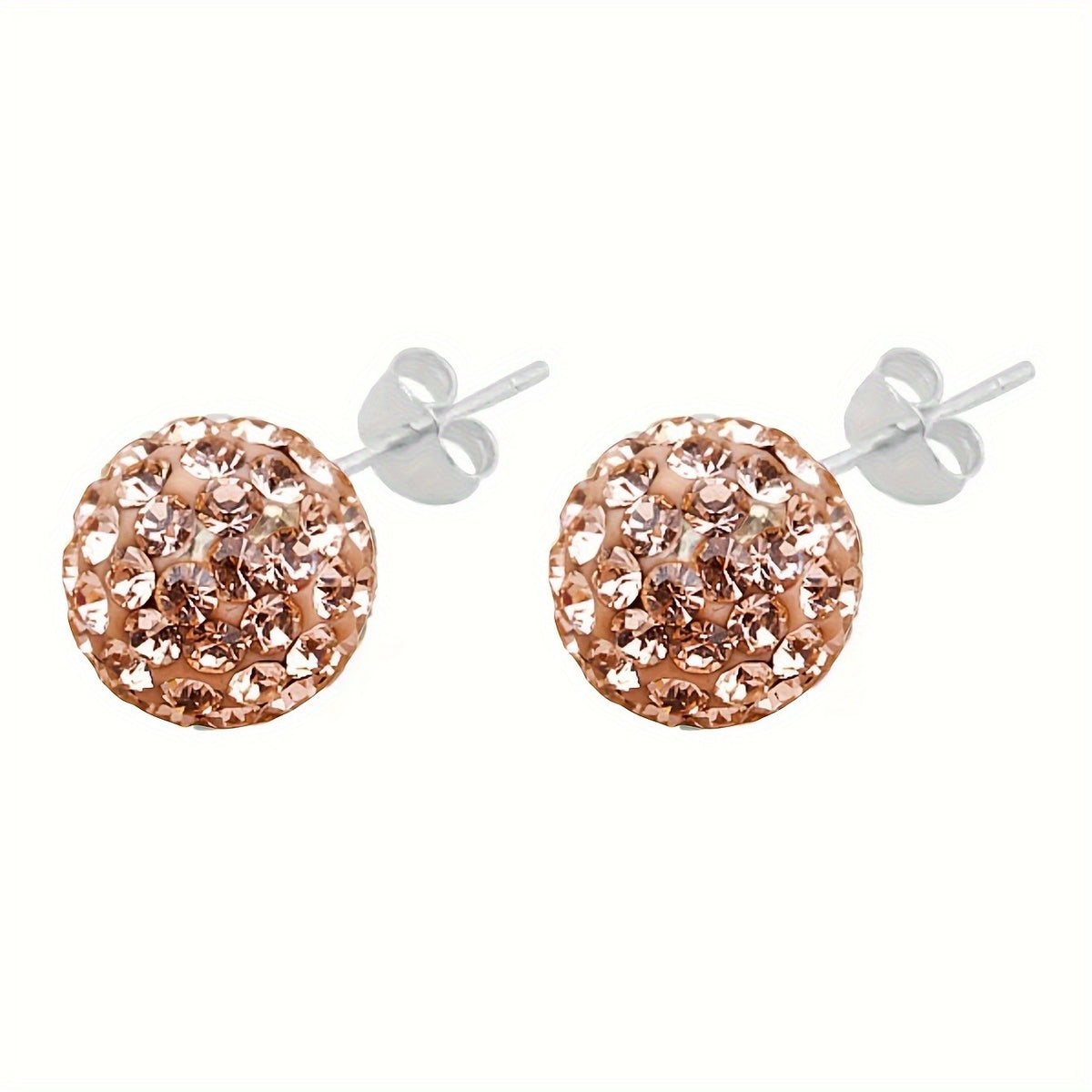 Multi-Color Crystal Ball Stud Earrings