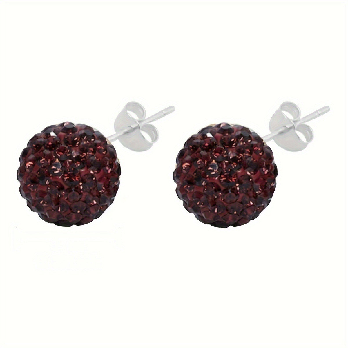 Multi-Color Crystal Ball Stud Earrings