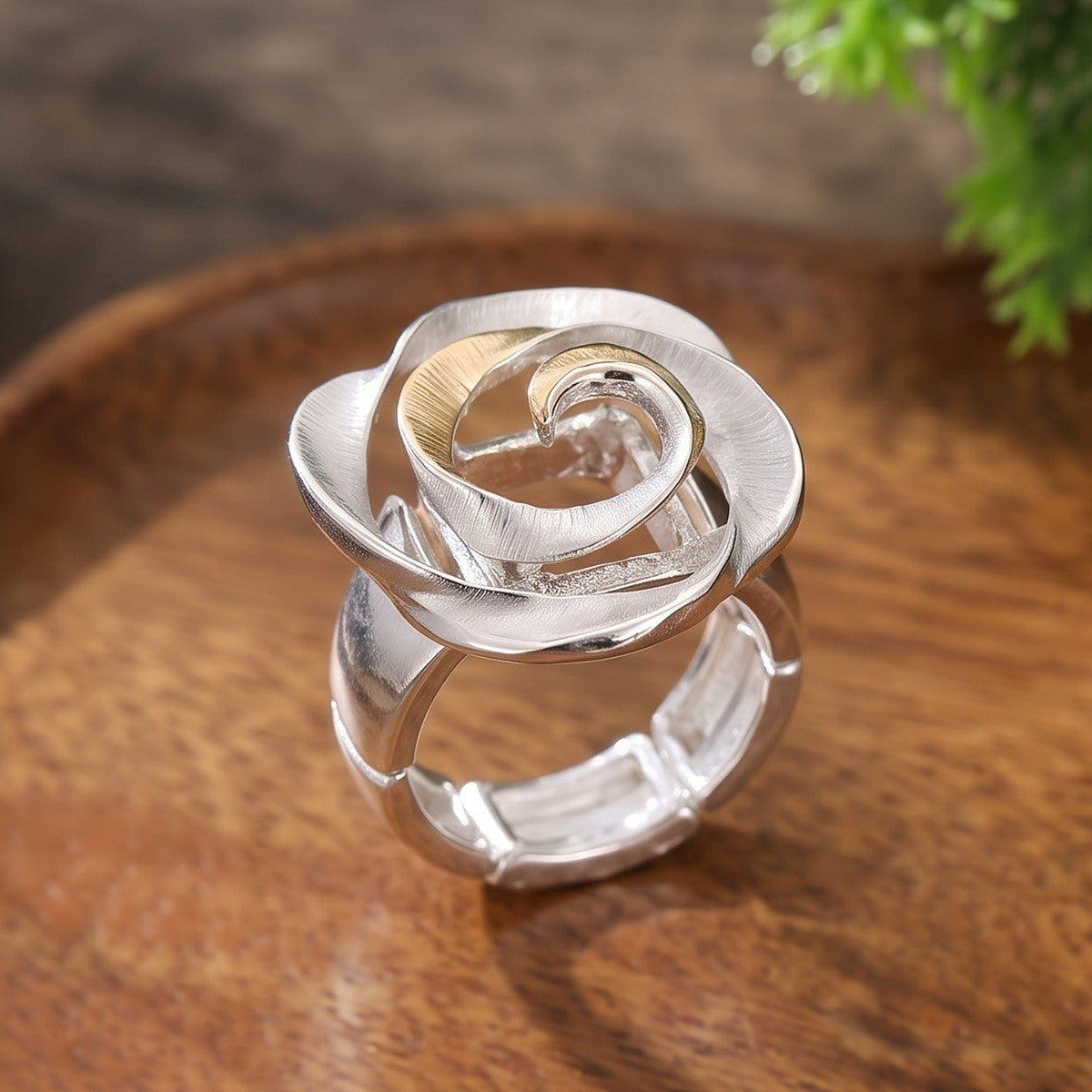 Multicolor Enamel Rose Ring