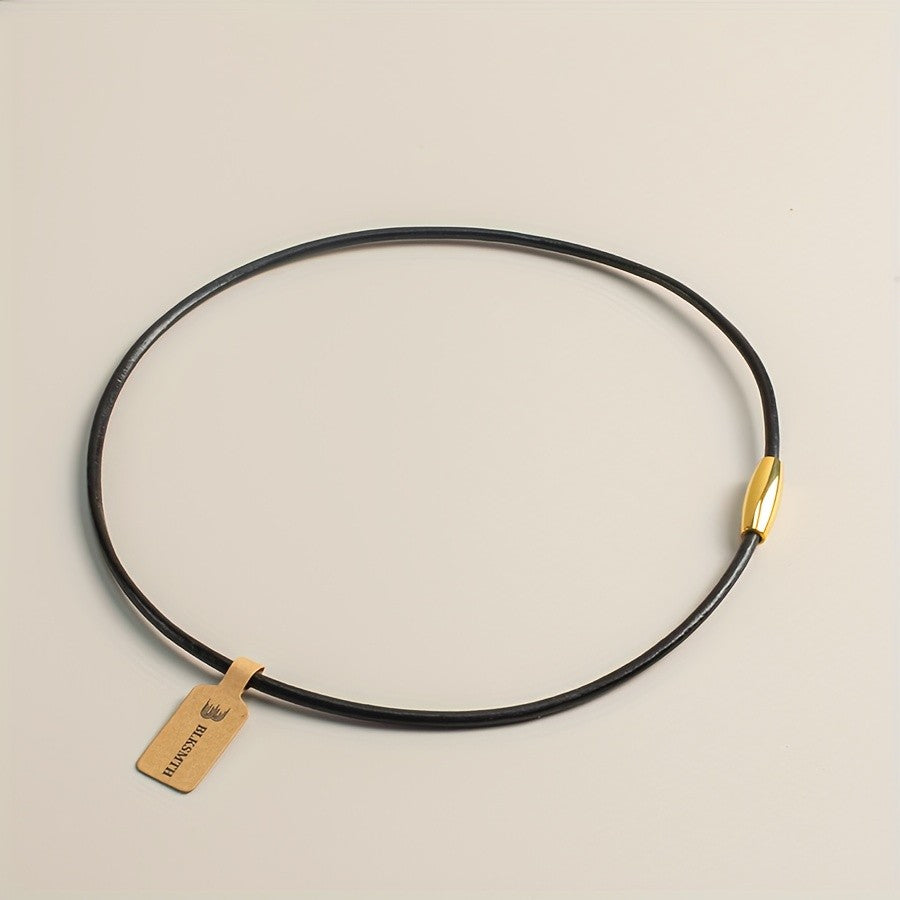 Gold Accent Leather Choker