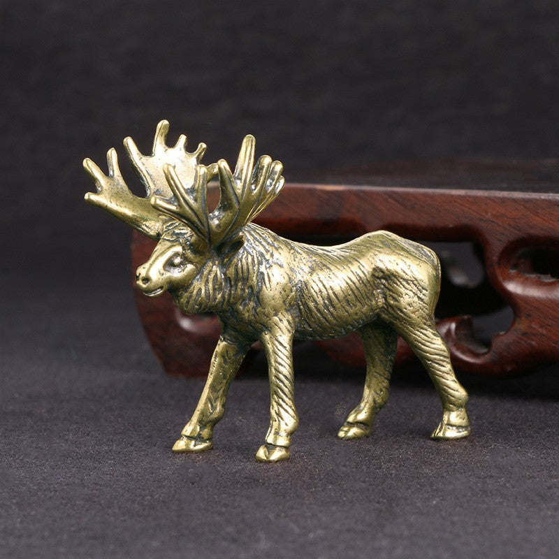 Antlered Moose Figurine