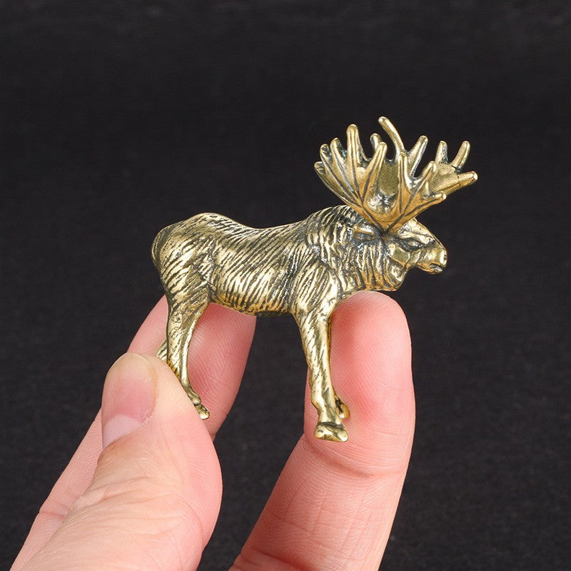 Antlered Moose Figurine