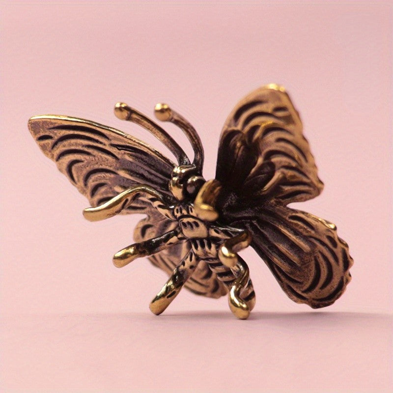 Brass Butterfly Brooch