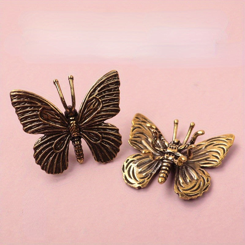 Brass Butterfly Brooch