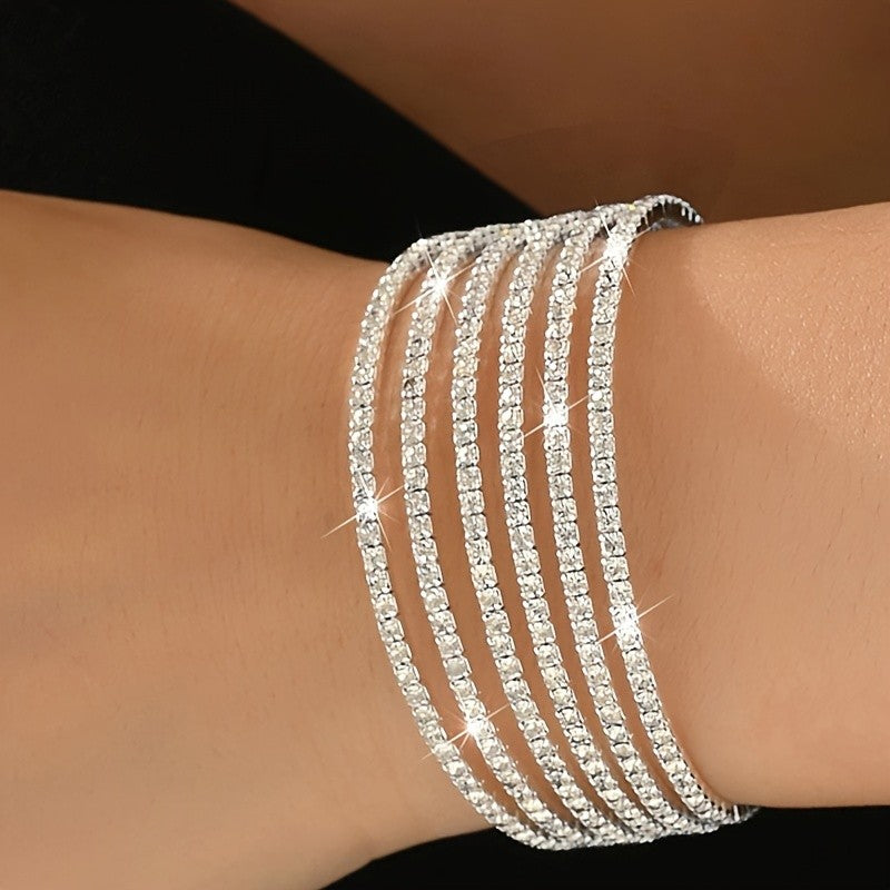 Multi-Row Crystal Bracelet