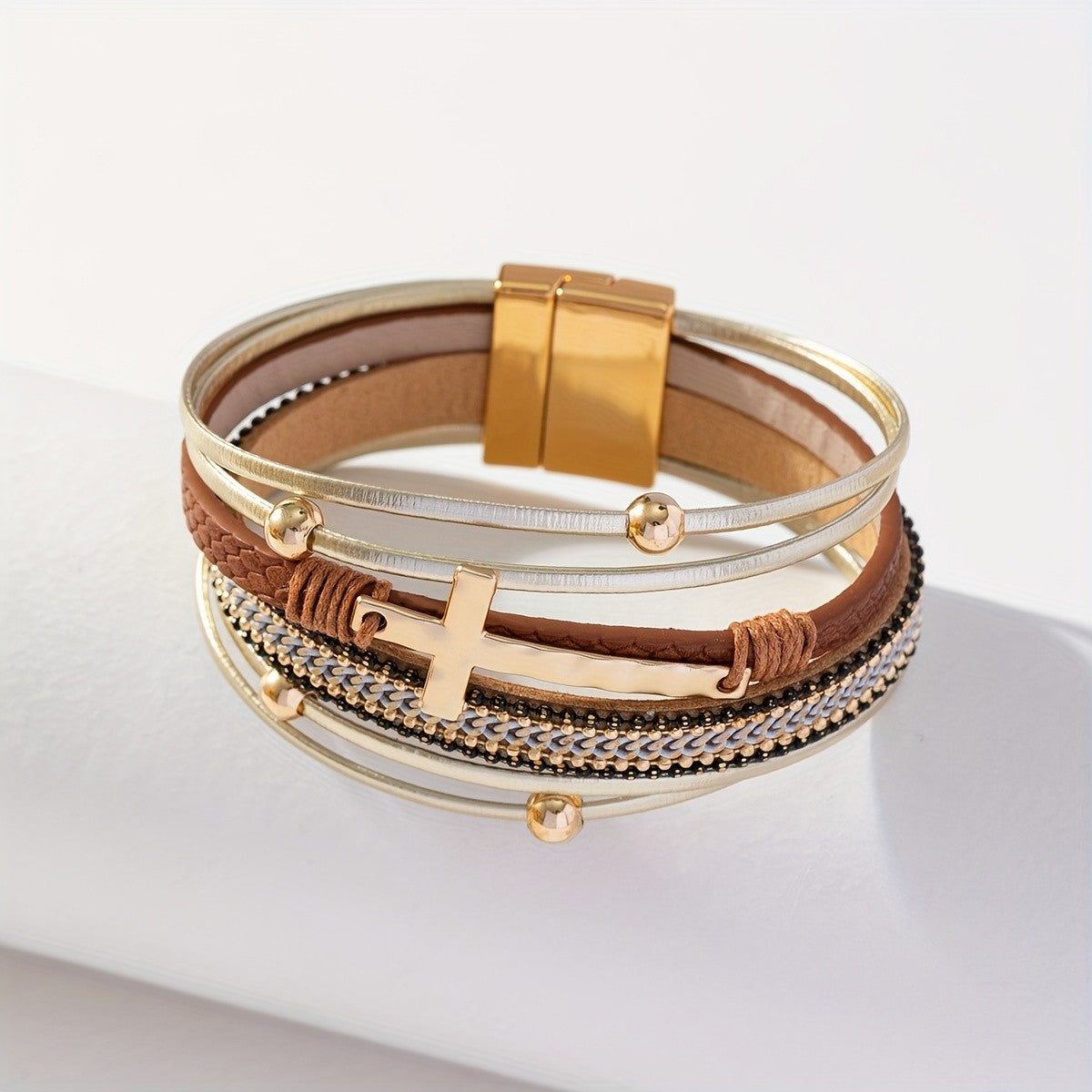 Multi-Strand Cross Bracelet