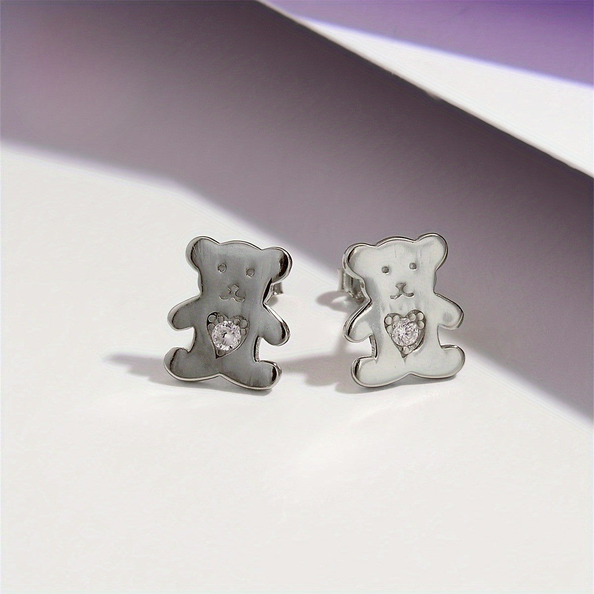 18k Bear Stud Earrings