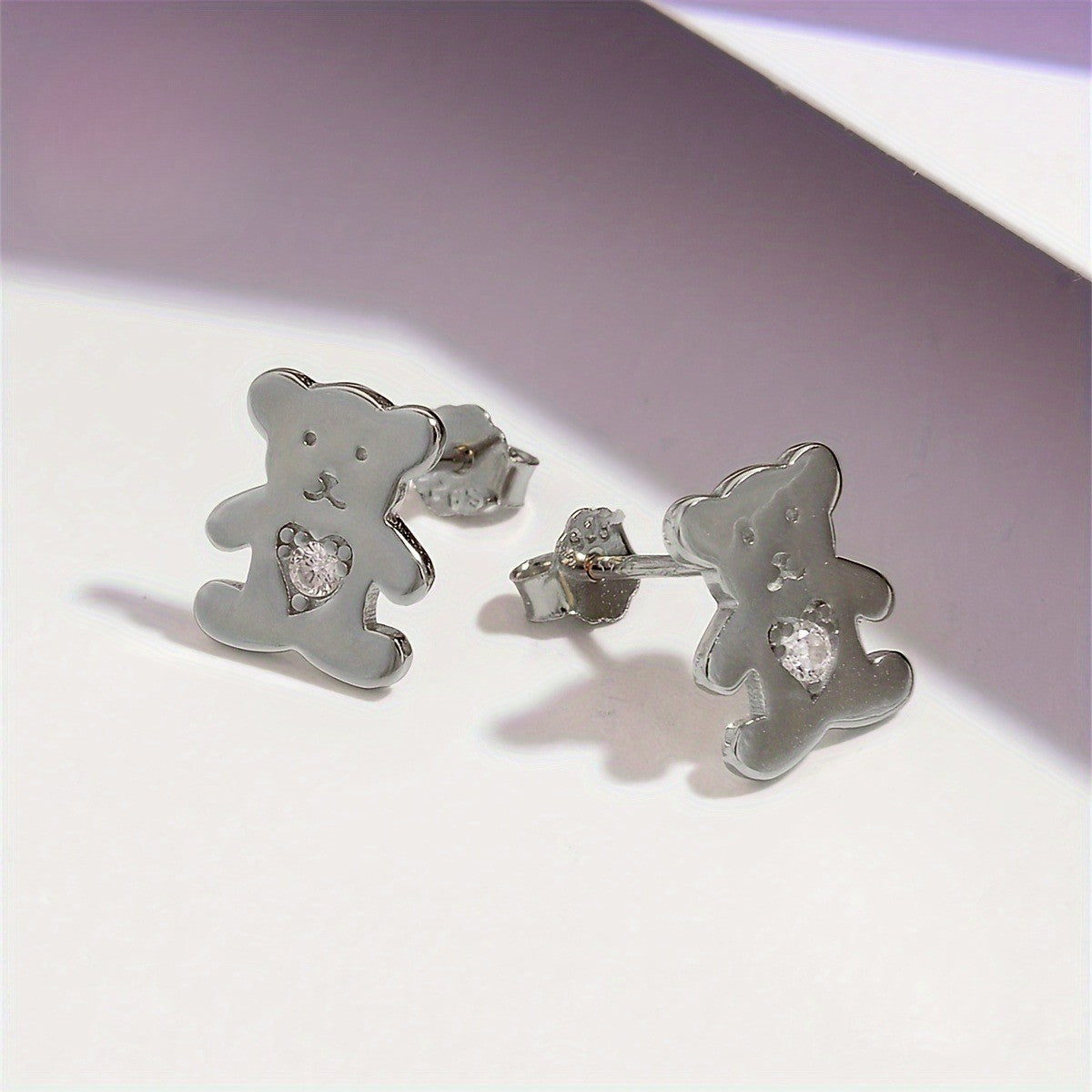 18k Bear Stud Earrings
